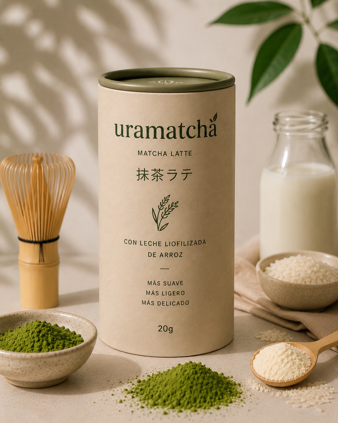Uramatcha Matcha Latte con leche liofilizada de arroz