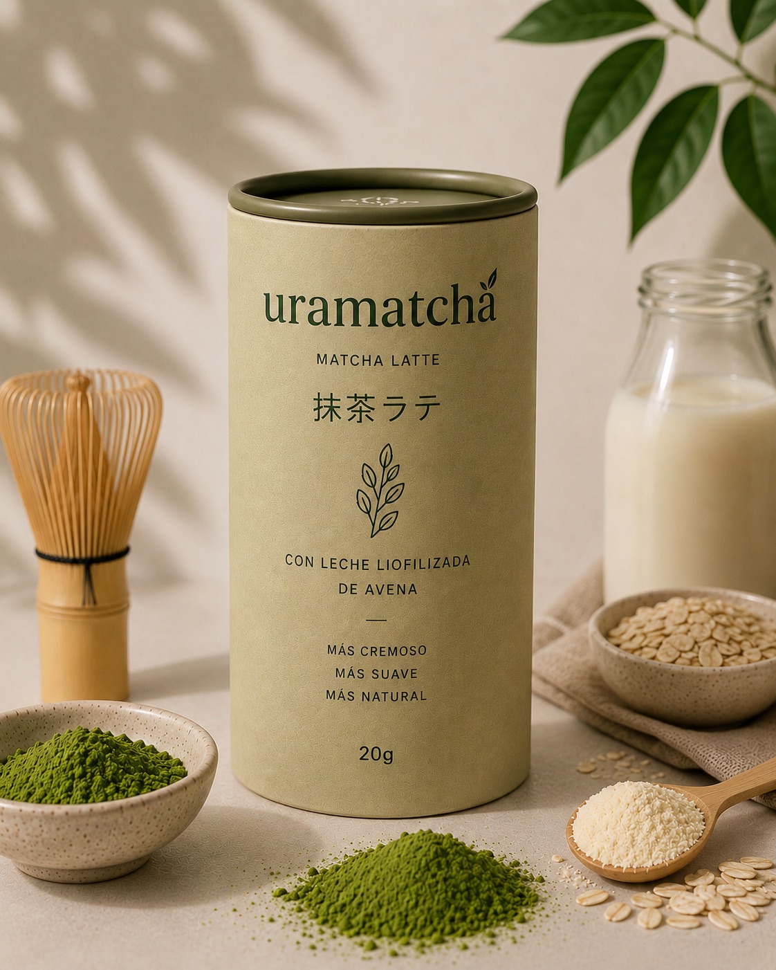 Uramatcha Matcha Latte con leche liofilizada de avena
