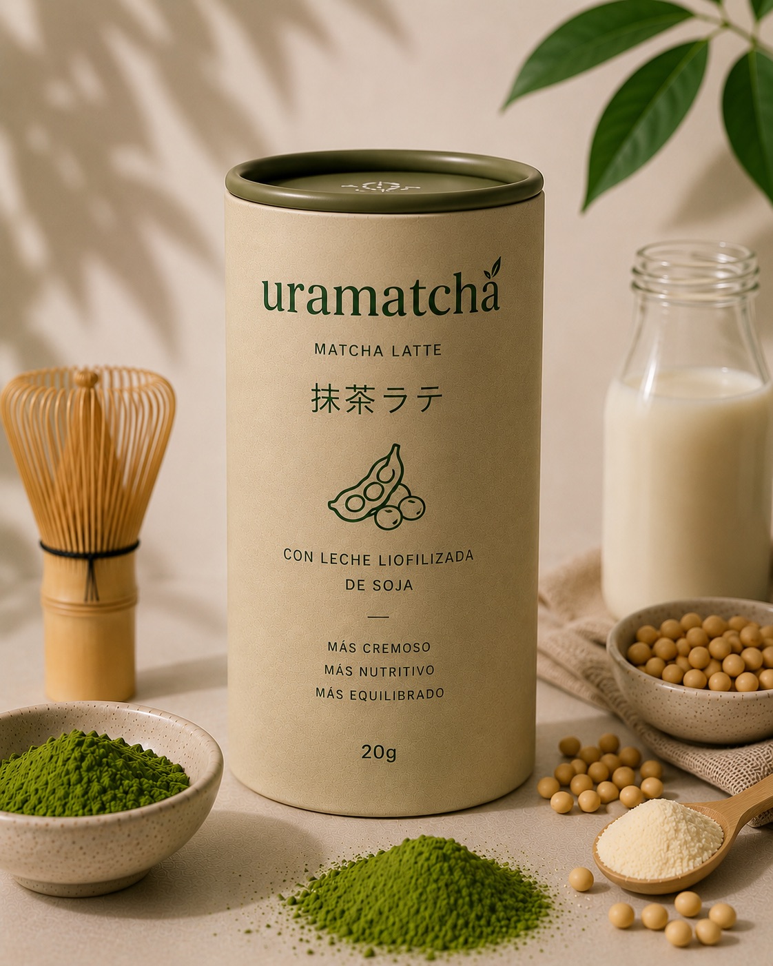 Uramatcha Matcha Latte con leche liofilizada de soja